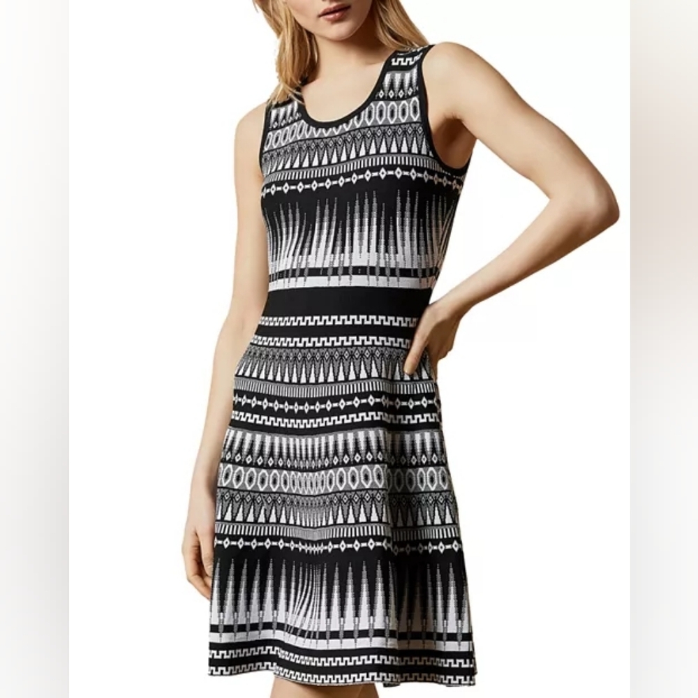 Ted Baker Gilleyy Knitted Skater Dress Sz TB 2/US 4-6 NWOT